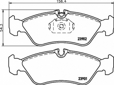 HELLA PAGID 8db355014401 -  Комплект тормозных колодок, дисковый тормоз